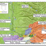 A map of 9 trail projects