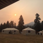 Station unit yurt on Umpqua North Complex fire