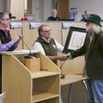 Michael Carson accepts the Mayoral Proclamation for Recovery Month