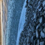 The confluence of the Susitna and the Talkeetna rivers.  You can see in the this photo, looking up the Big Susitna River from the dike that the Susitna is coming directly at the dike.  Photo by Terry Dolan, Public Works Director